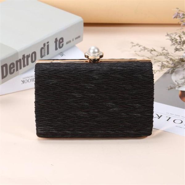 2020 new women ripple evening bags pearl hasp banquet clutch fold party dinner bags for ladies drop shipping mn12741